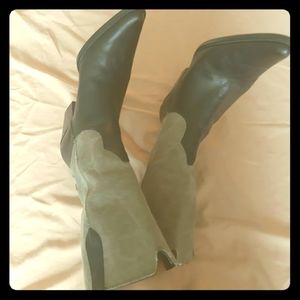 Franco Sarto Cowboy Denim Boots Size 10